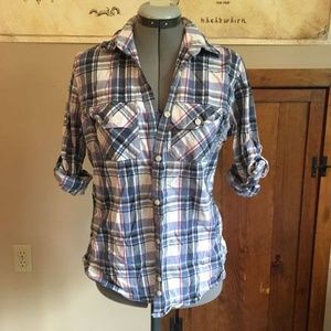 Plaid button down shirt